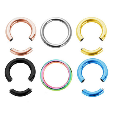Steel Segment Ring Nose Rings