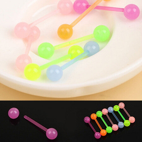 Luminous Glow Acrylic Tongue Piercing