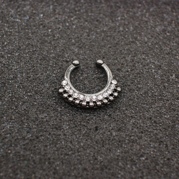 New fashion Crystal Black Piercing Nose Ring