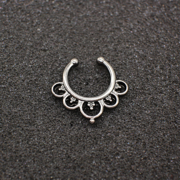 New fashion Crystal Black Piercing Nose Ring