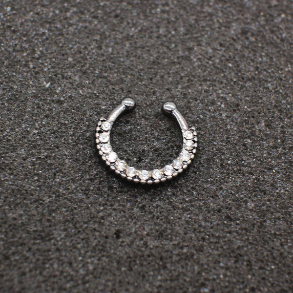 New fashion Crystal Black Piercing Nose Ring