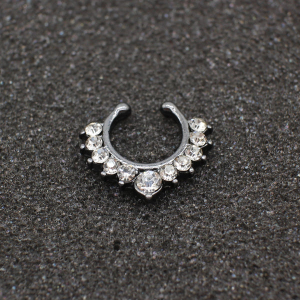 New fashion Crystal Black Piercing Nose Ring