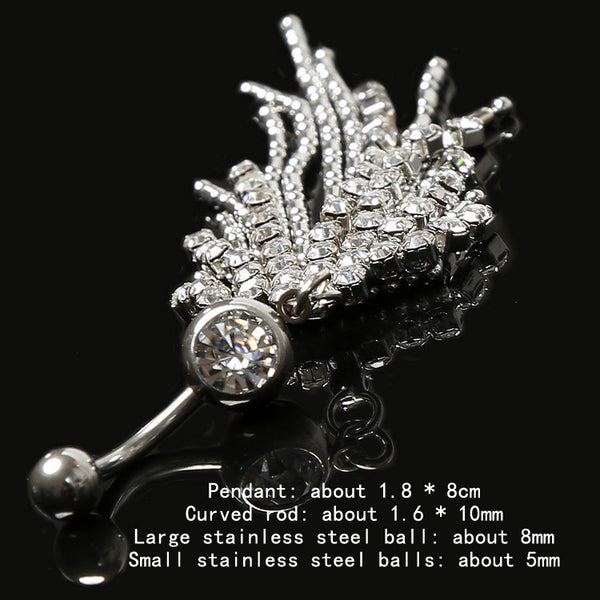 Hot Sexy Crystallized Belly Button Piercing