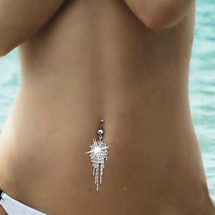 Hot Sexy Crystallized Belly Button Piercing
