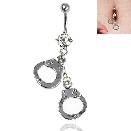 Rhinestone Butterfly Tree of Life Piercing Belly Button