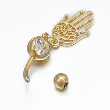 Gold Plated Stainless Steel Belly Button Ring Piercing