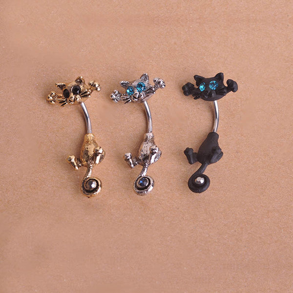 Customized Cat Piercing Belly Button Piercing