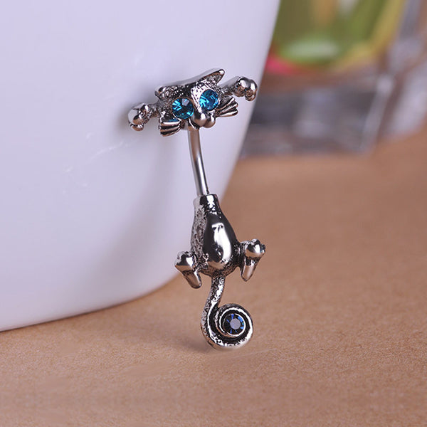 Customized Cat Piercing Belly Button Piercing