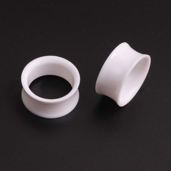 Black and White Acrylic Ear Tunnel Piercing