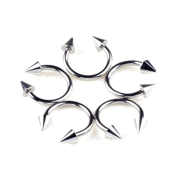 Spike Horseshoe Circular Ring Nose Ring