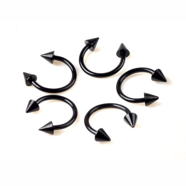 Spike Horseshoe Circular Ring Nose Ring