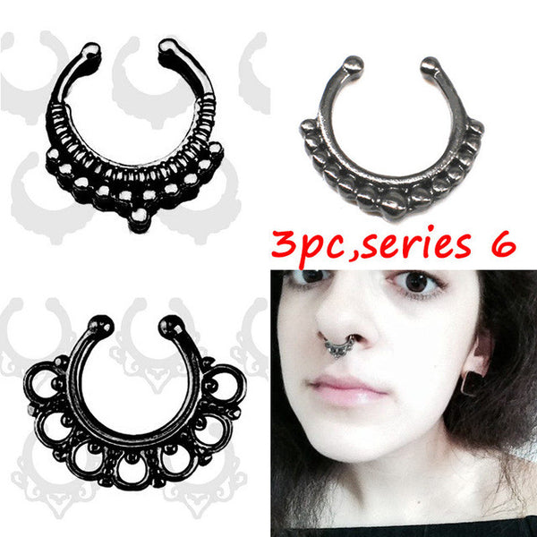 New fashion Crystal Black Piercing Nose Ring