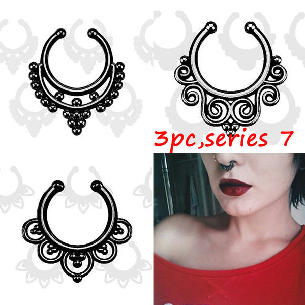 New fashion Crystal Black Piercing Nose Ring