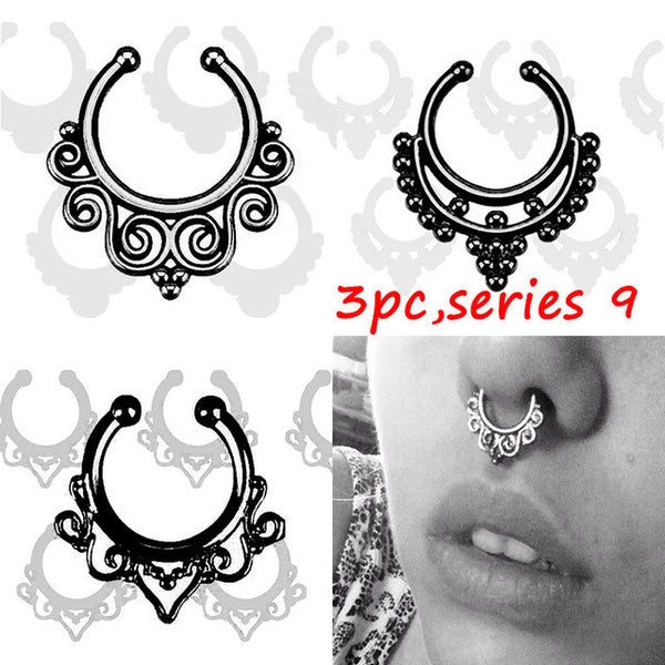 New fashion Crystal Black Piercing Nose Ring